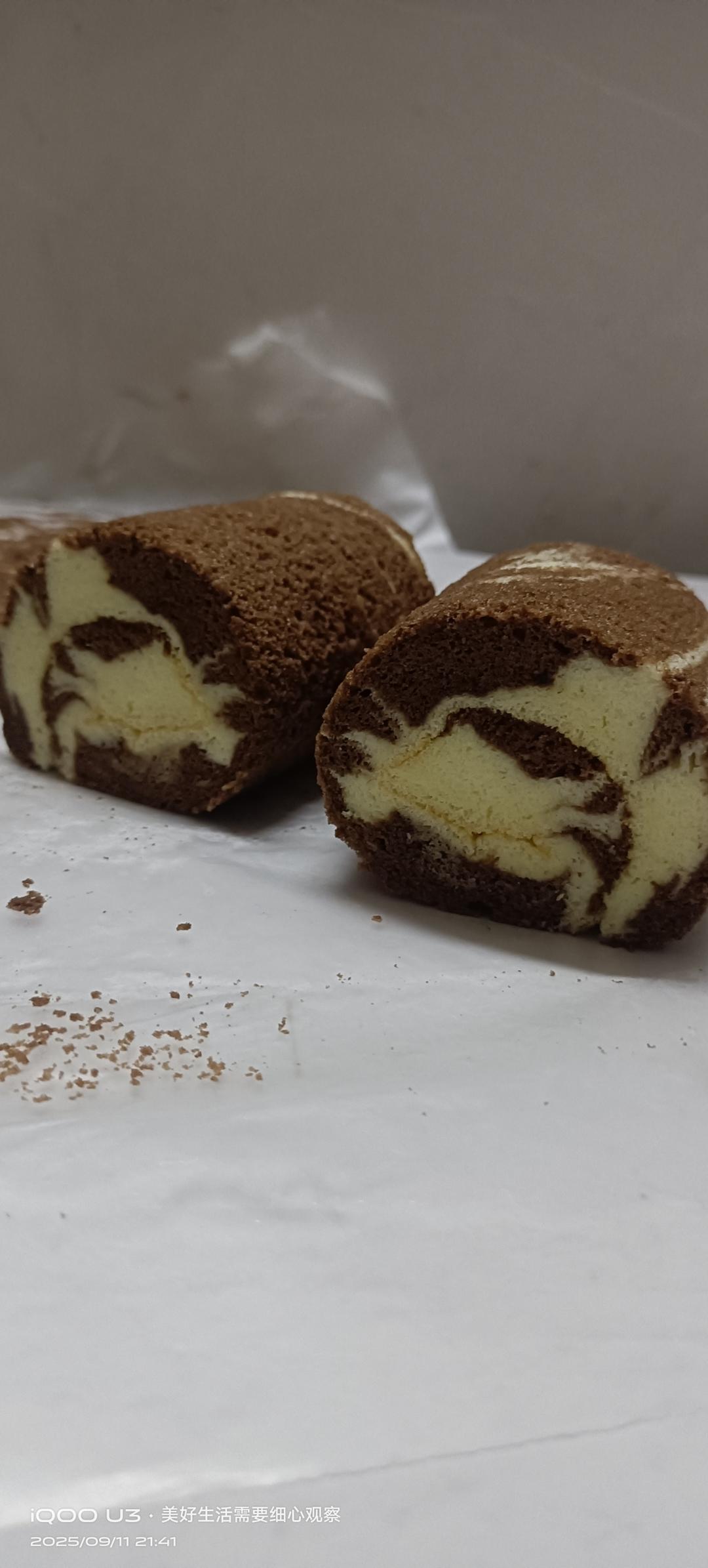 木糖醇可可旋风瑞士蛋糕卷（厚实细腻，不缩不裂）C69