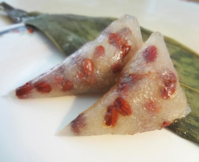 水晶红豆粽的做法