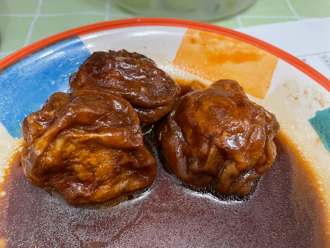 红烧油面筋塞肉