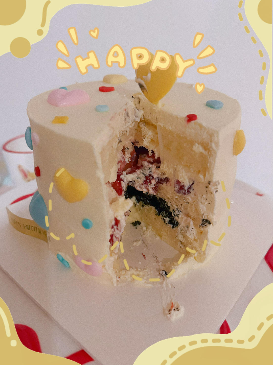 椰香芝士蔓越莓蛋糕   party小甜品