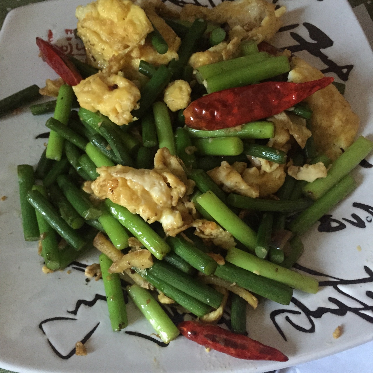 蒜薹炒鸡蛋