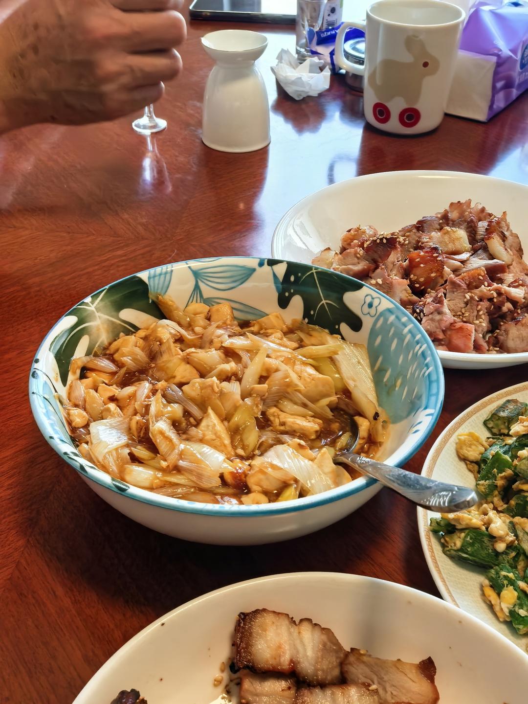 葱烧豆腐