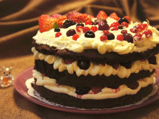 裸蛋糕之奶油巧克力戚风