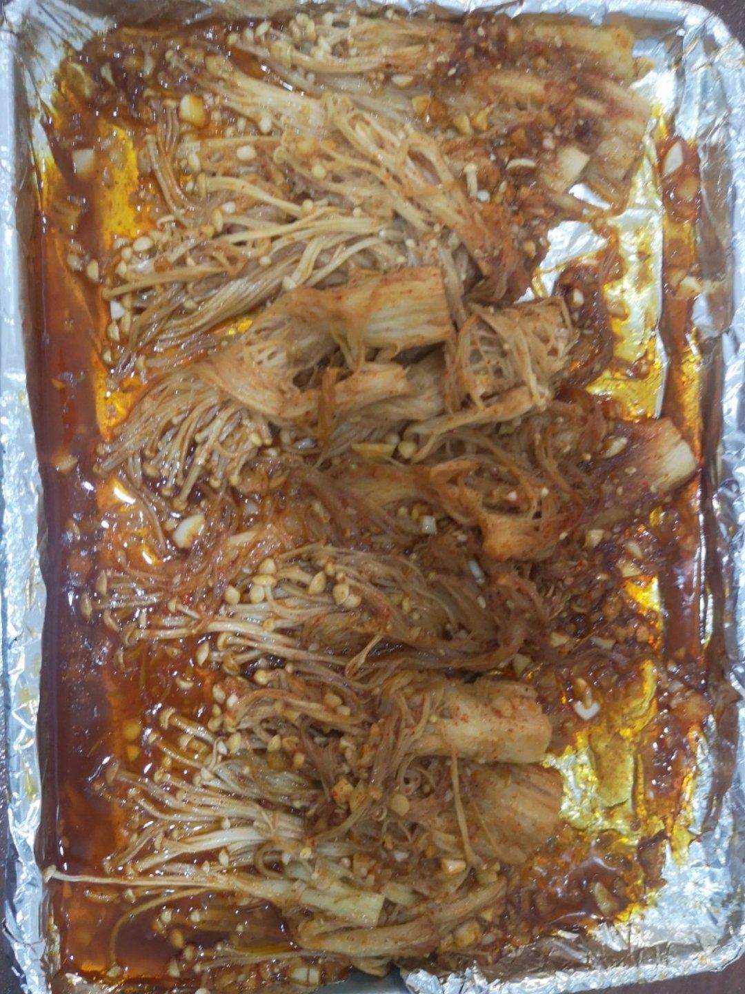 ㊙️制酱料❗️巨好吃烤金针菇！