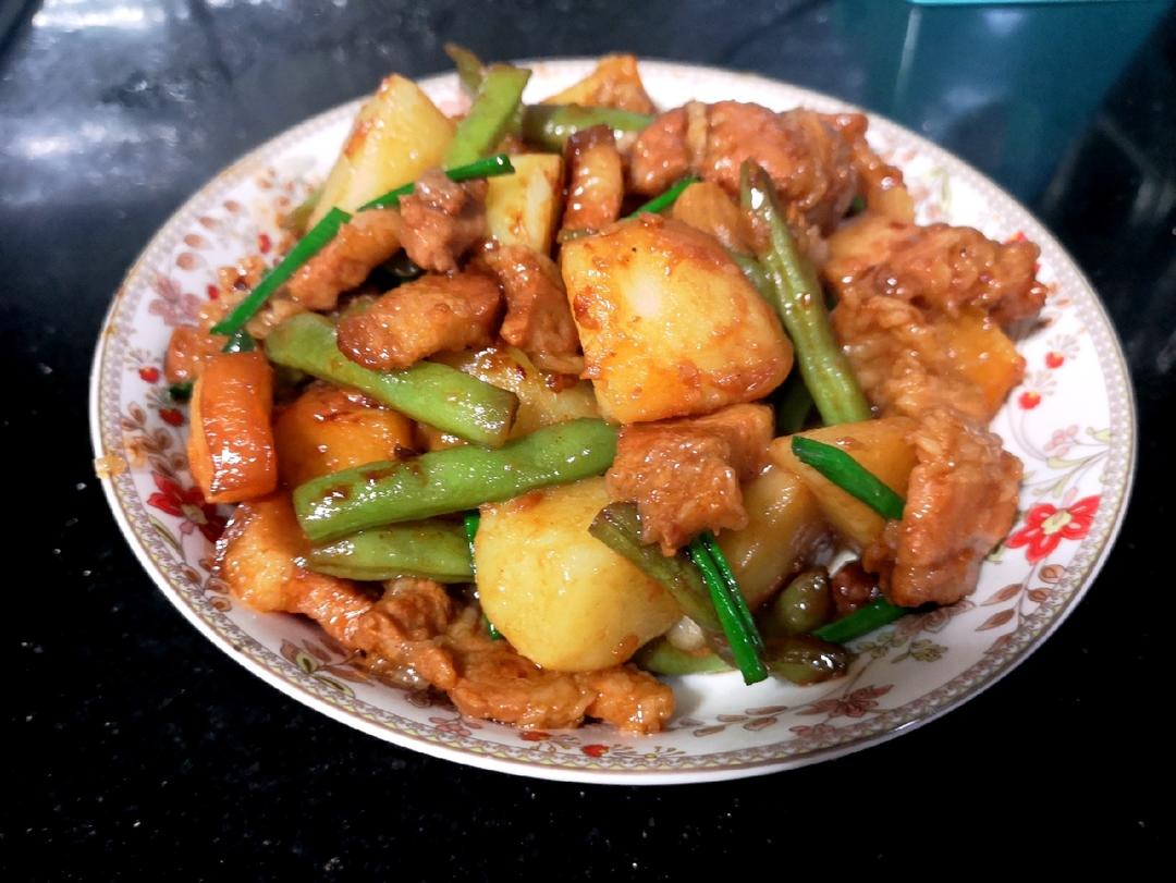 豆角土豆五花肉