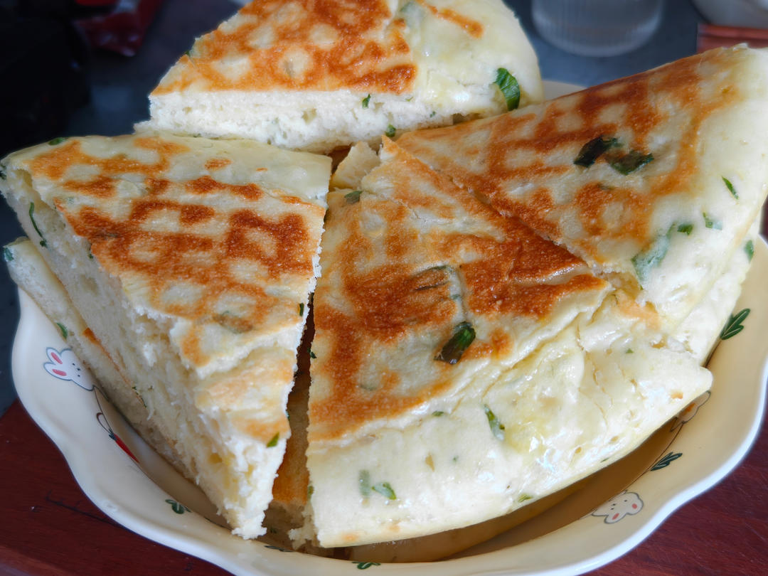 手不沾面做发面大饼