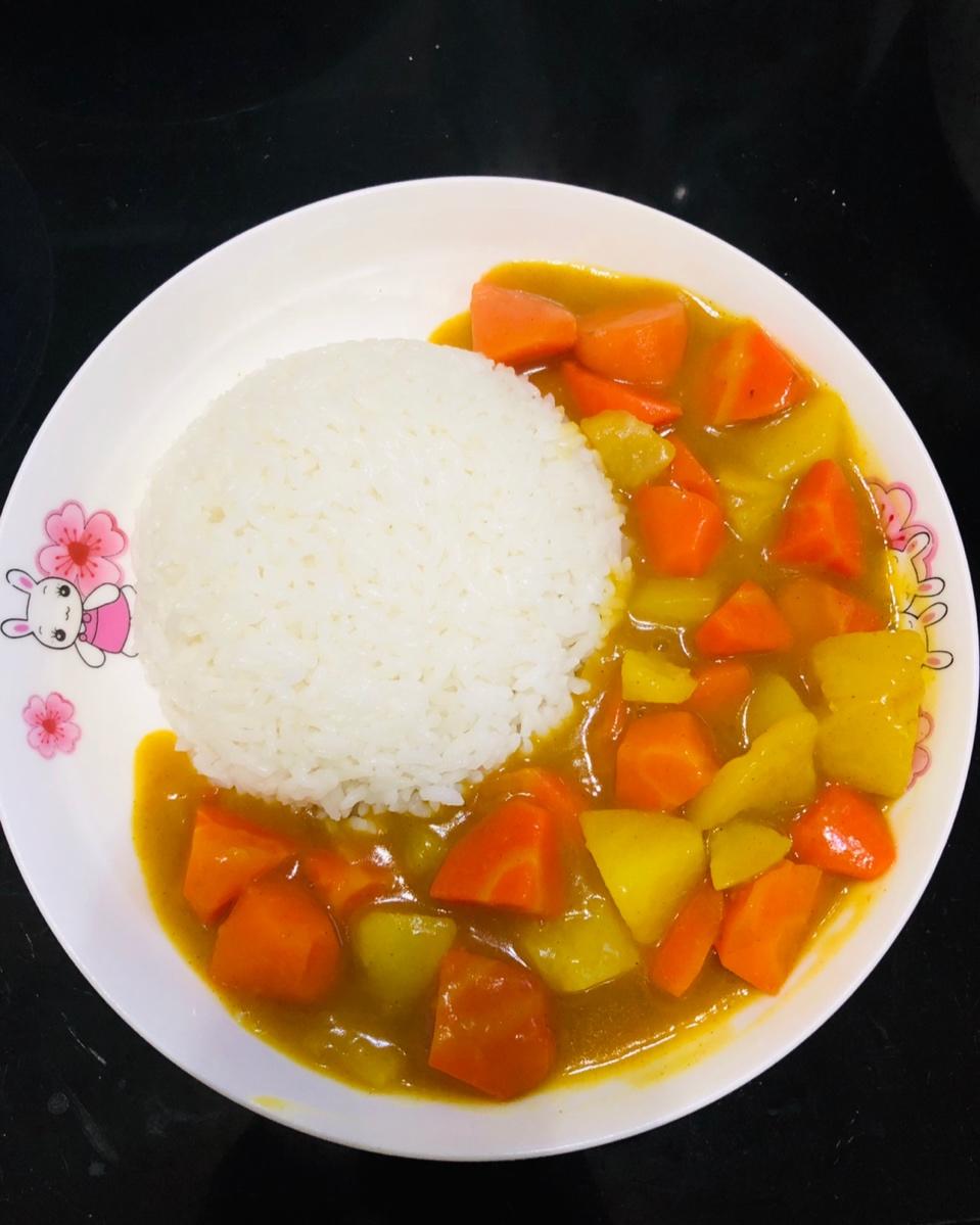 jsj_0uxd做的素咖喱饭