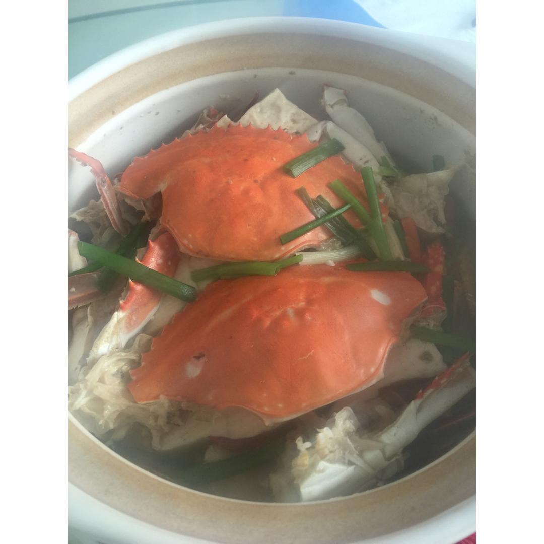 螃蟹蒸嫩豆腐