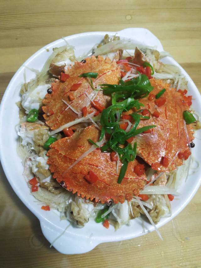 蒜蓉蒸梭子蟹