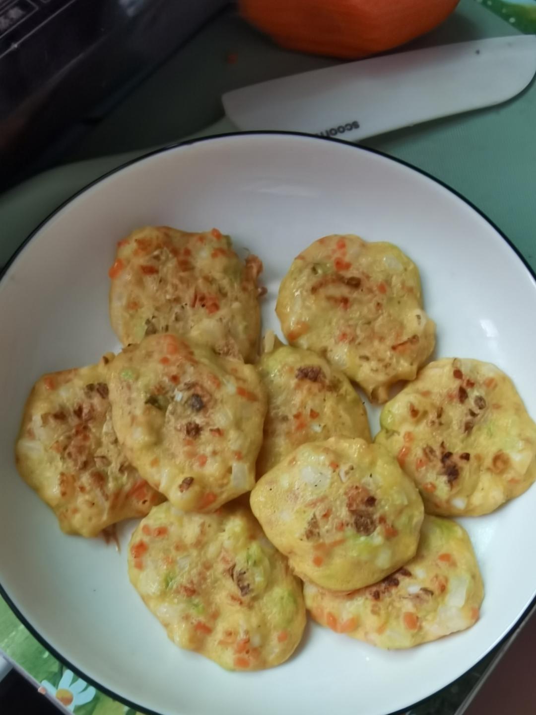 菠菜虾仁饼(可当一岁宝宝辅食)