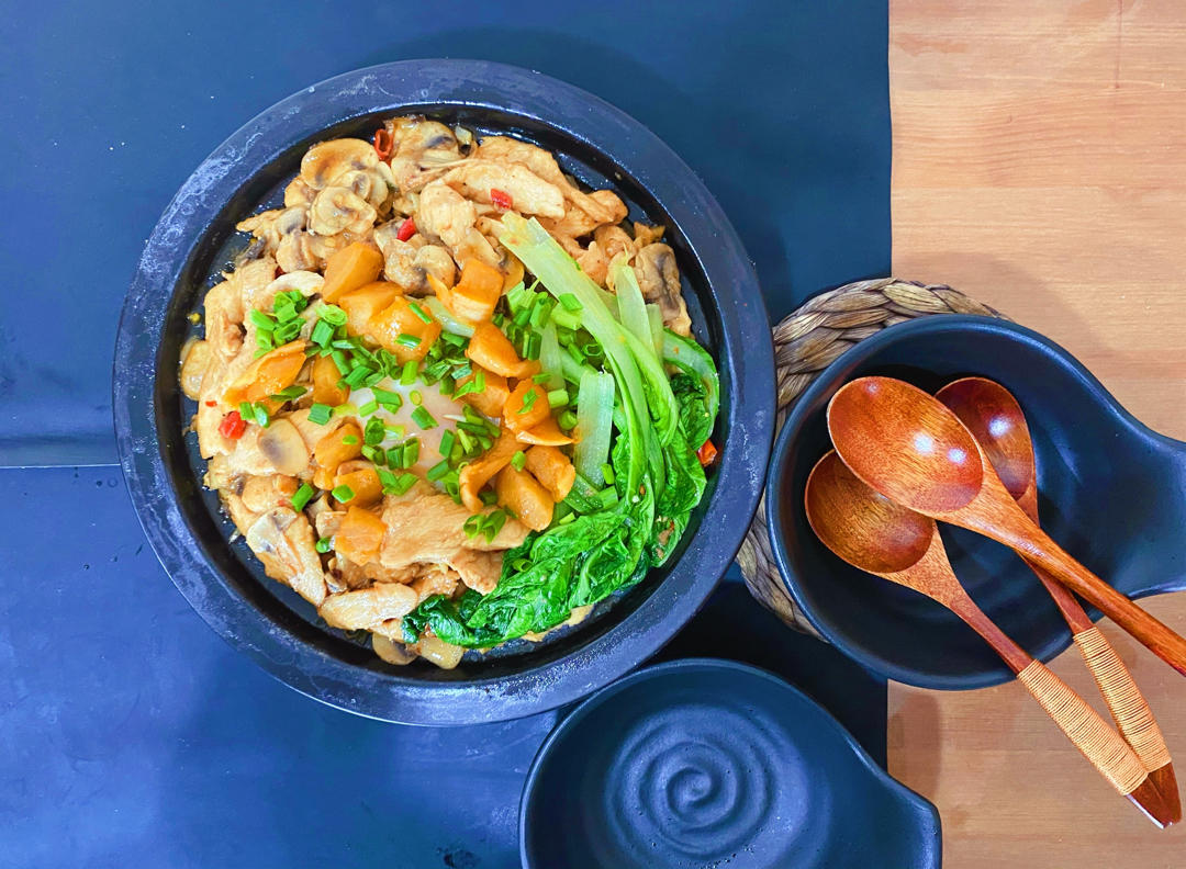 香菇鸡肉虾仁煲仔饭（电压力锅版）