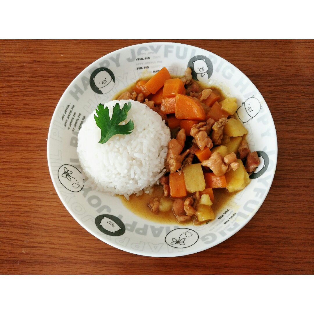 咖喱鸡块饭