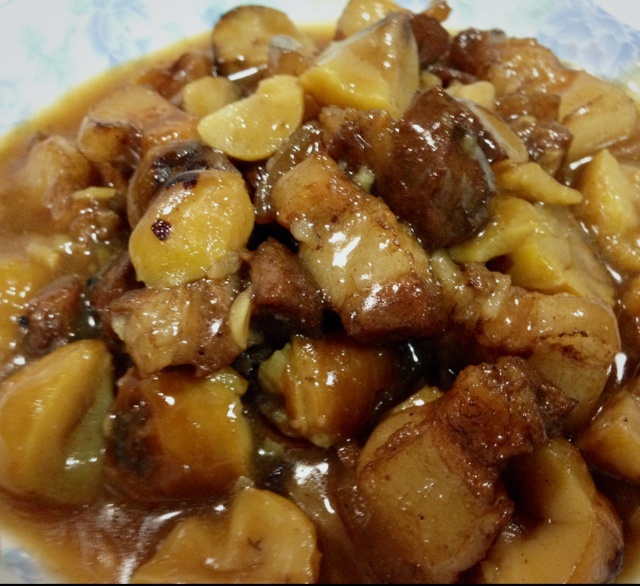 板栗红烧肉
