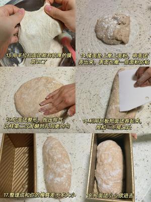 免揉懒人版的无糖无油全麦面包（小烤箱版）的做法 步骤3