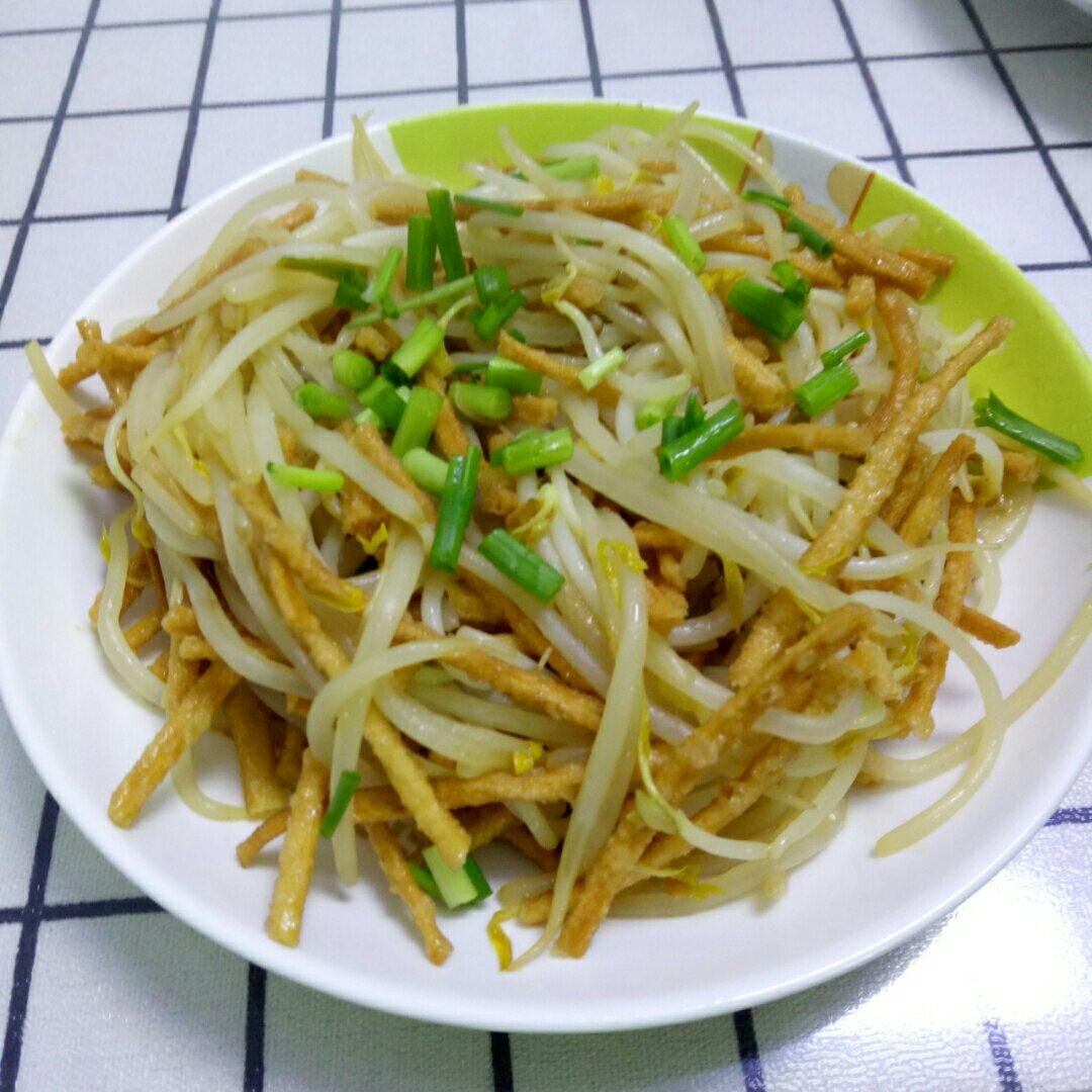 mz文文做的绿豆芽炒馓子
