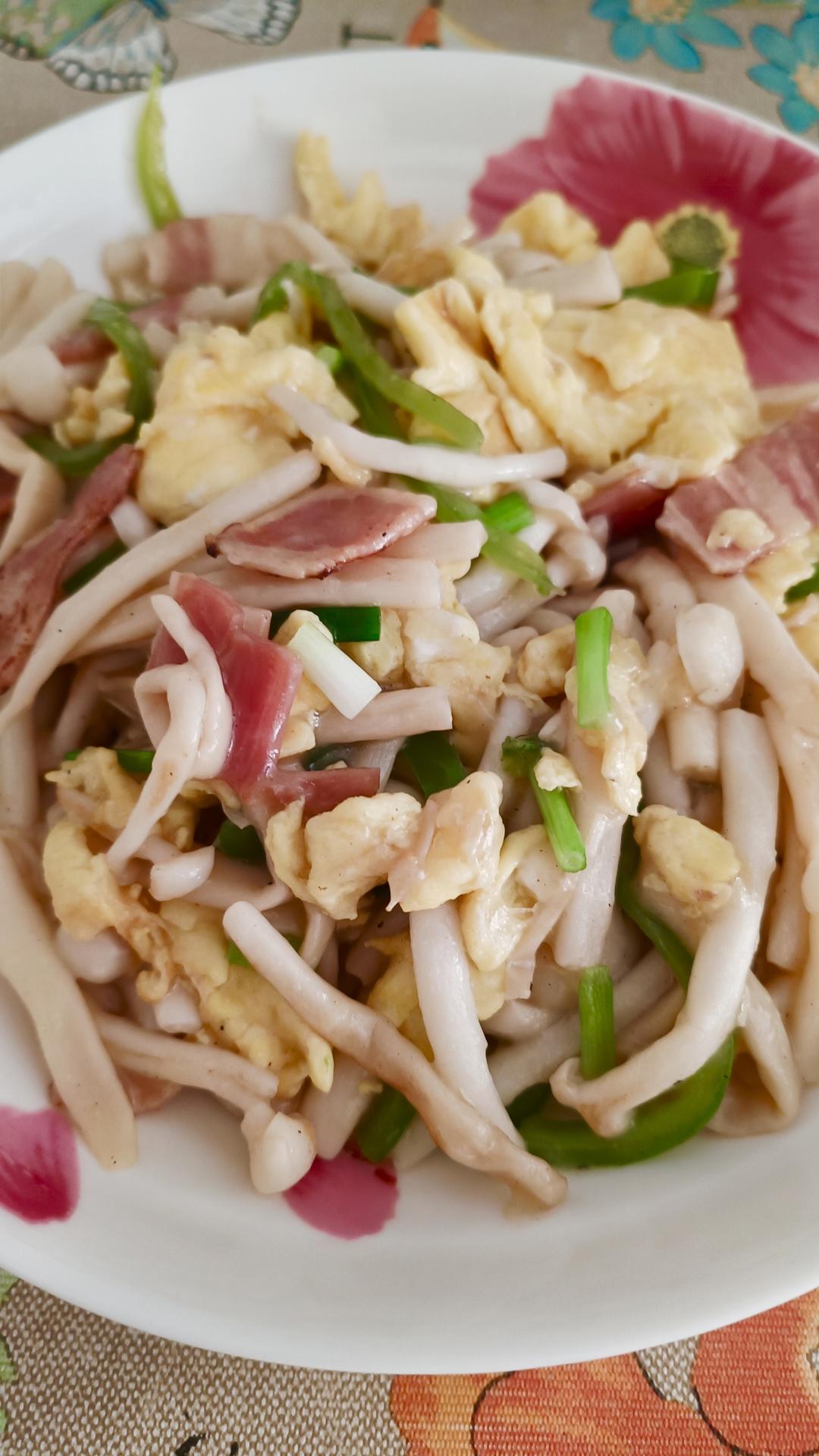 白玉菇炒火腿