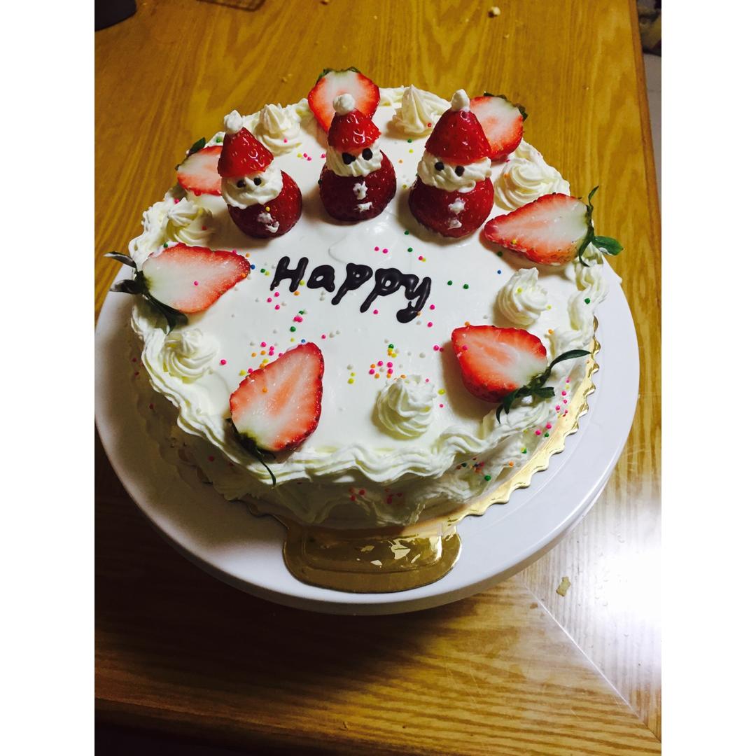 草莓圣诞雪人蛋糕