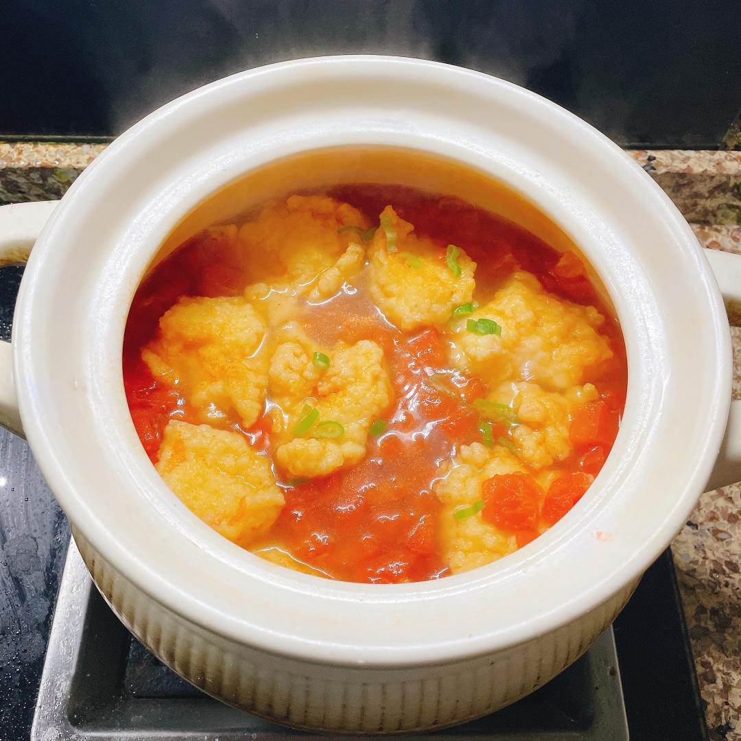 番茄虾球粉丝汤