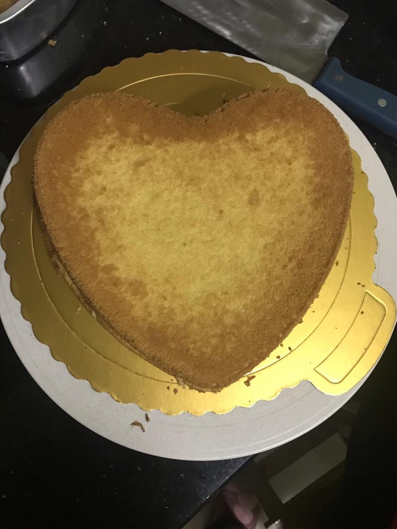 八寸心形戚风蛋糕做法