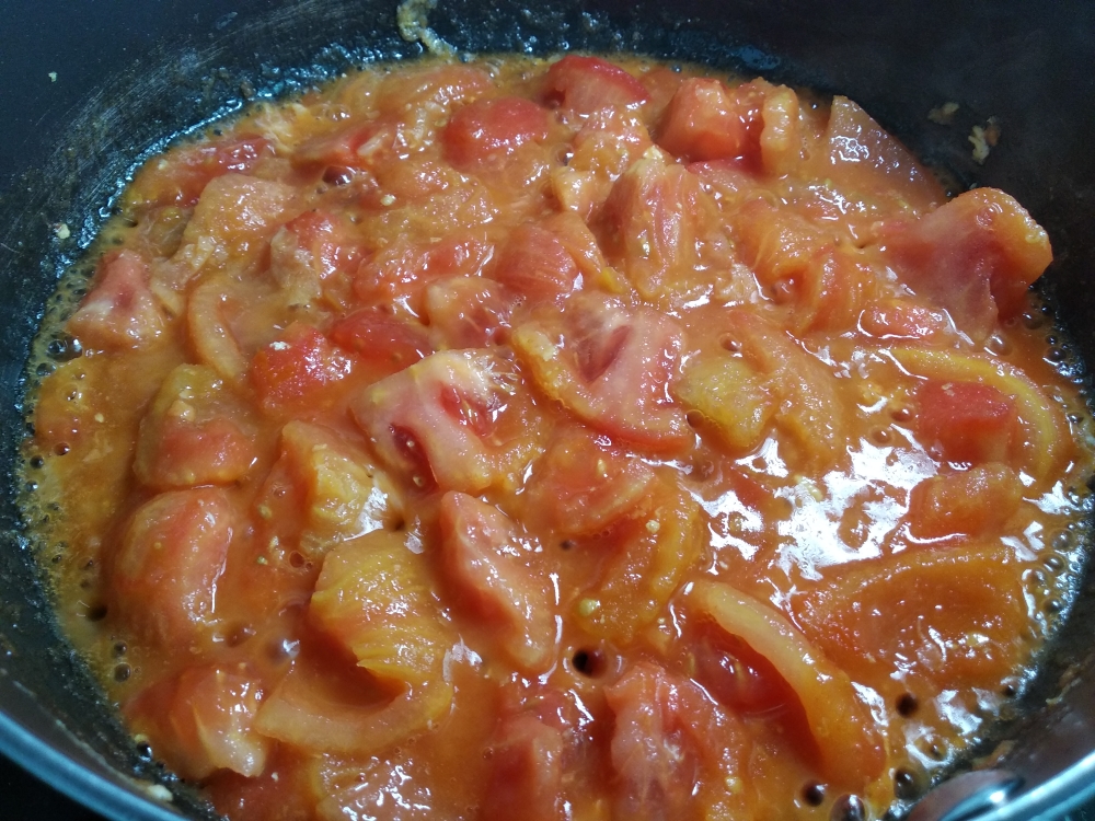 西红柿鸡蛋打卤面的做法 步骤7