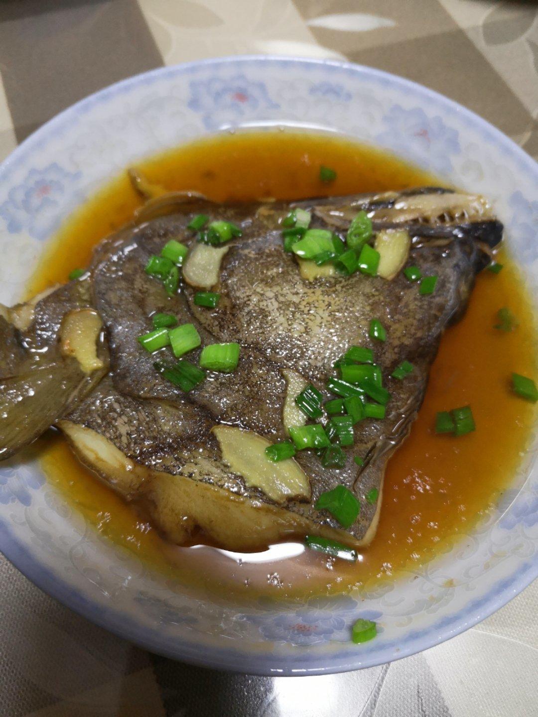 灯火阑珊处1119做的葱油鸦片鱼头