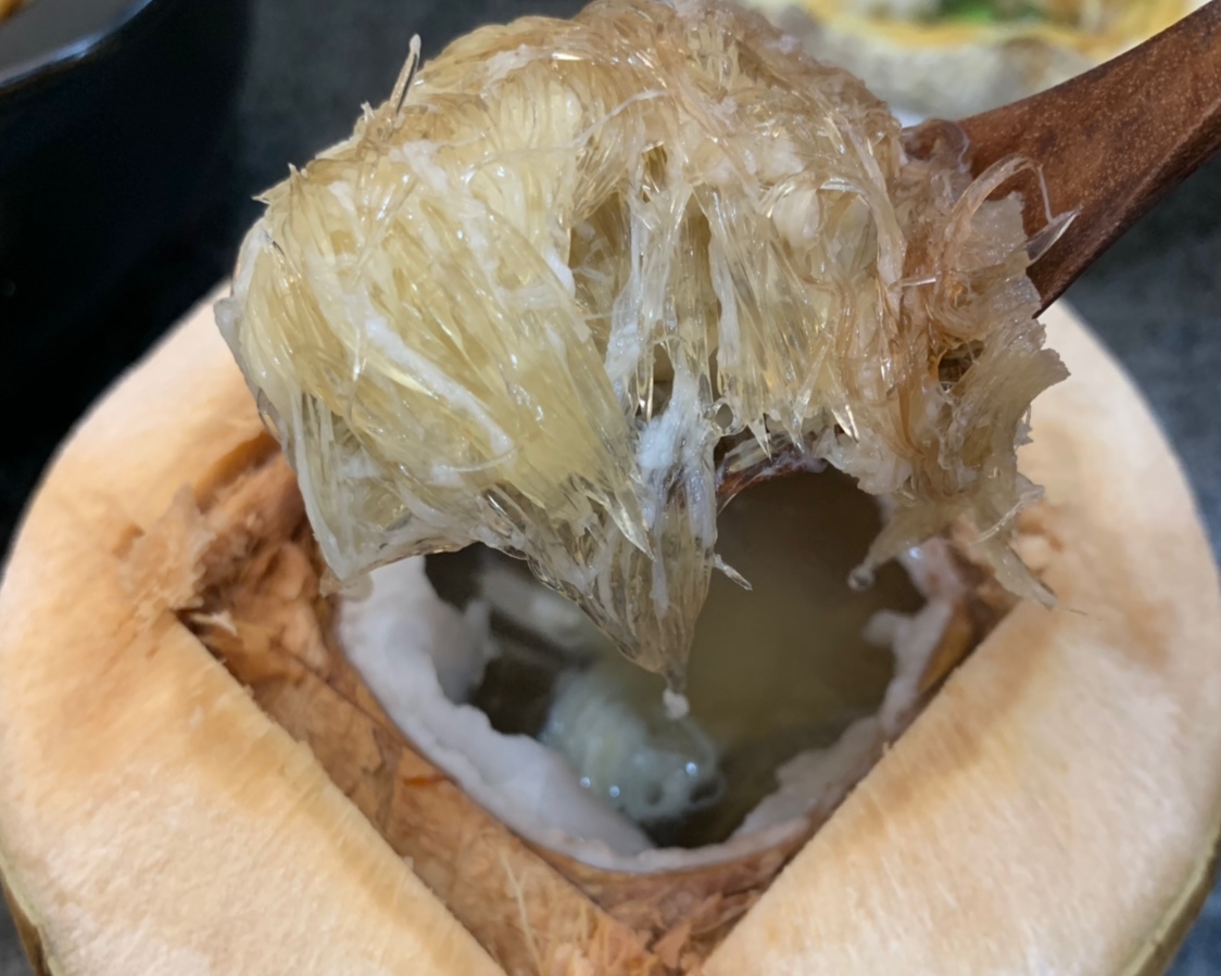 海参鱼翅炖椰青的做法