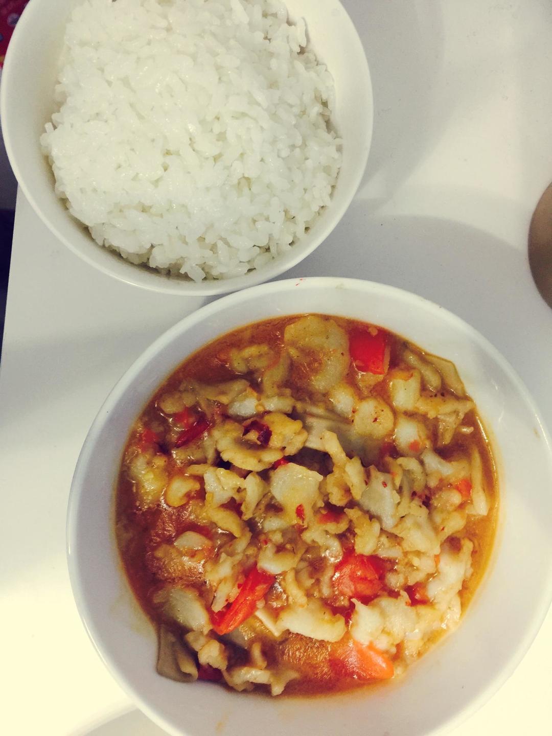 红椒杏鲍菇炒龙利鱼