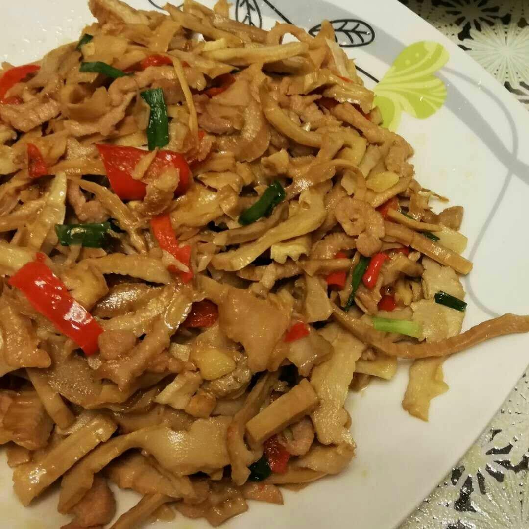 青椒炒笋干