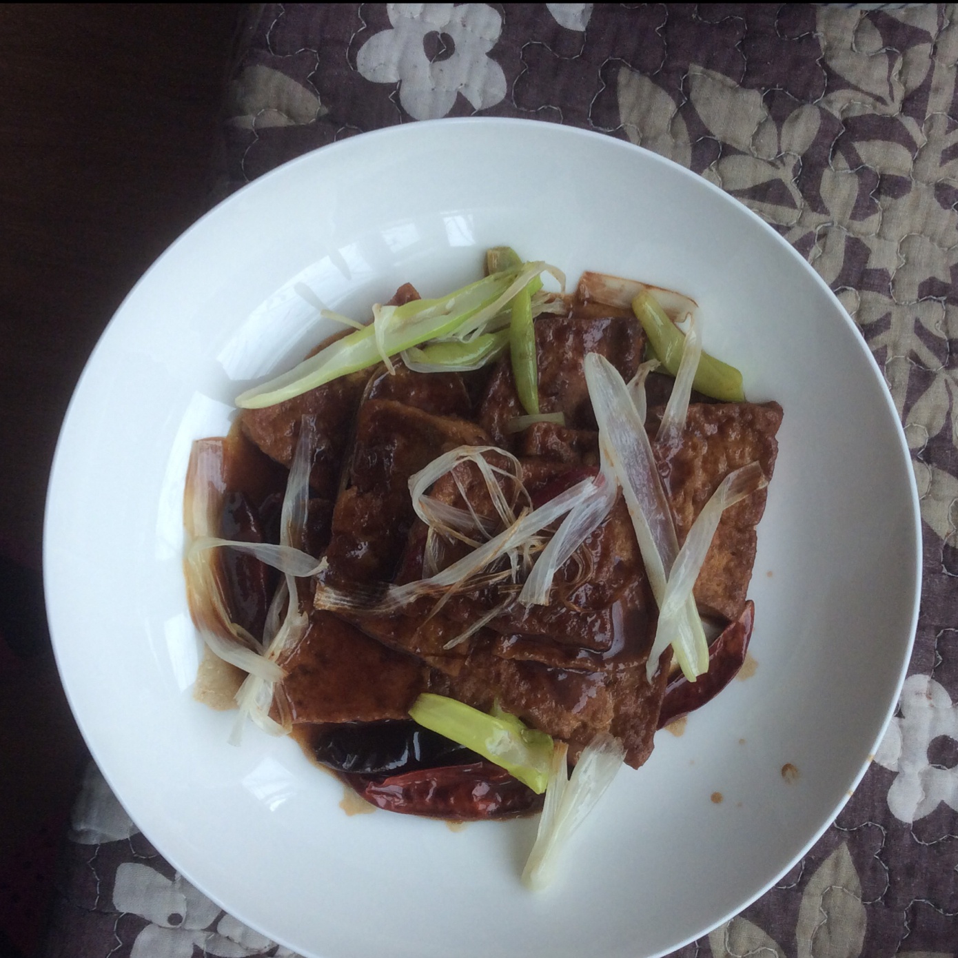葱烧豆腐