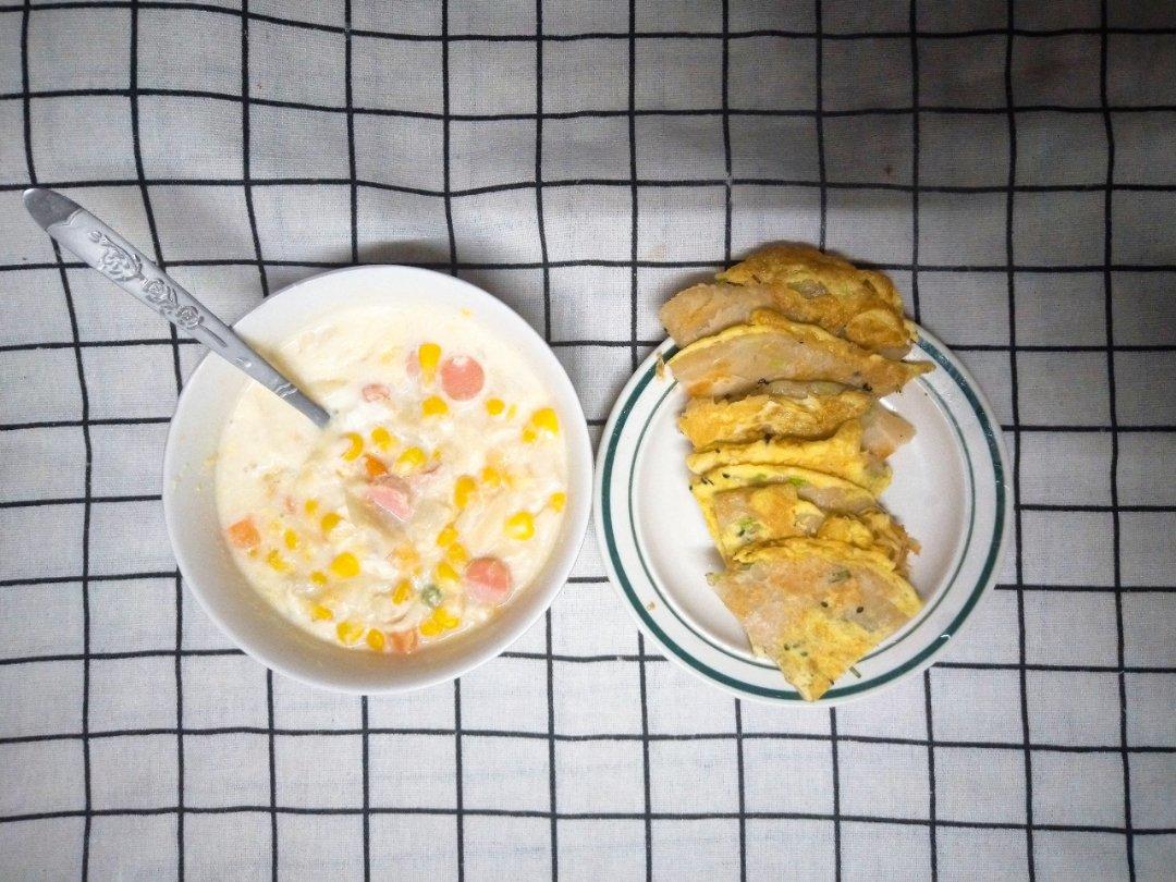 鸡蛋葱油饼                  （更新饼坯保存方法）