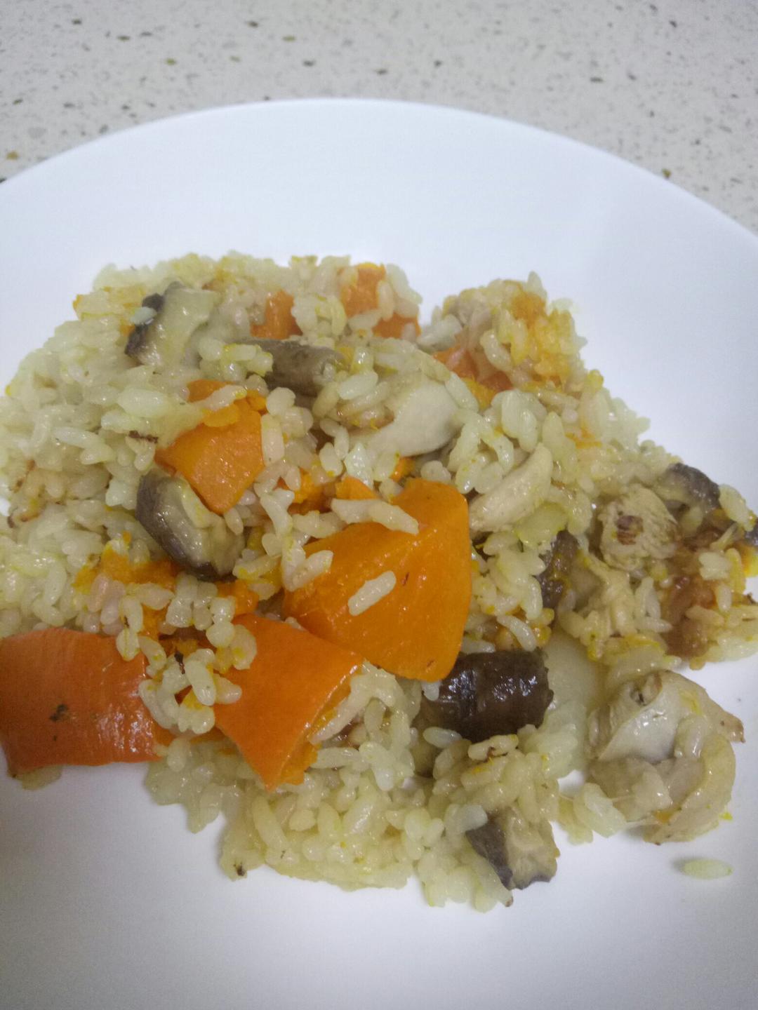 南瓜鸡肉饭
