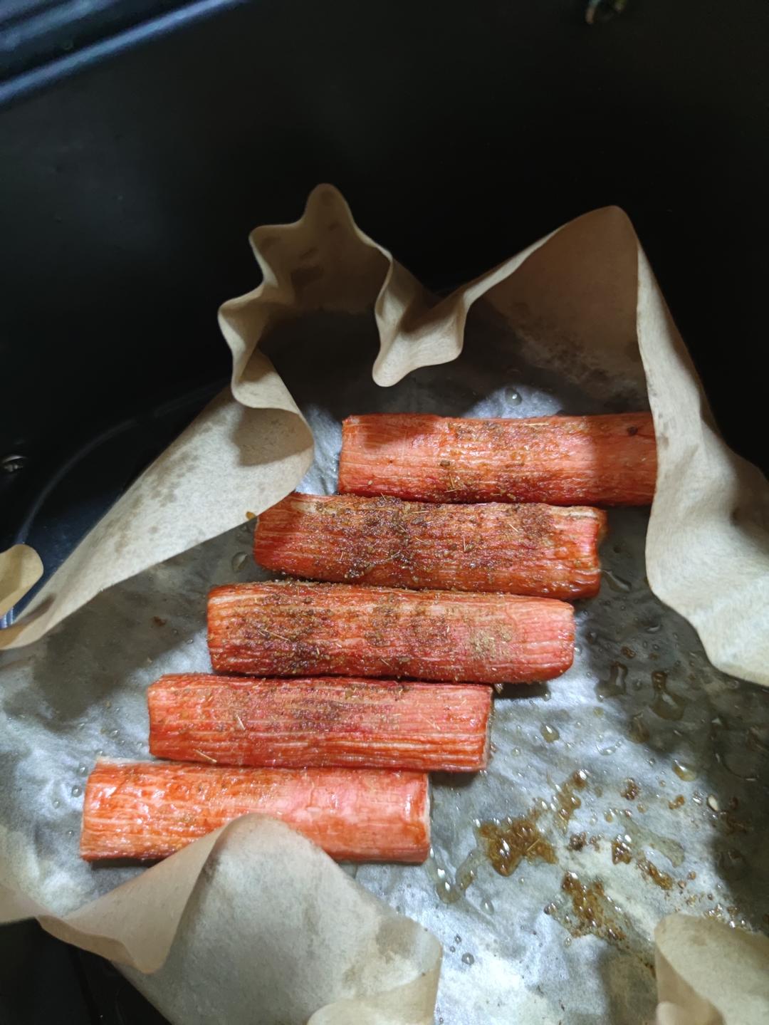 空气炸锅烤蟹柳