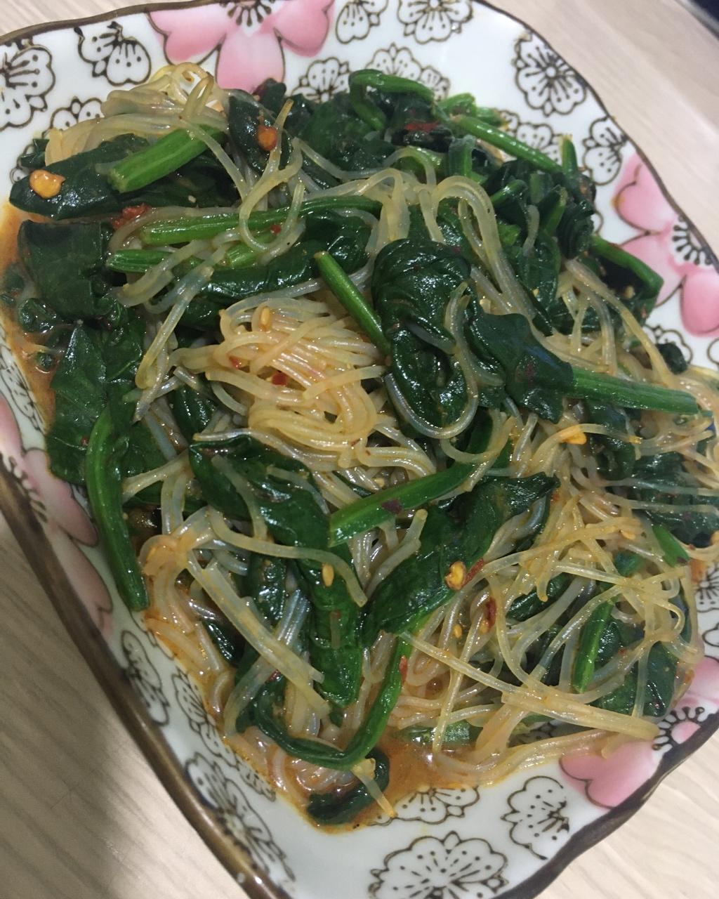 菠菜拌粉丝