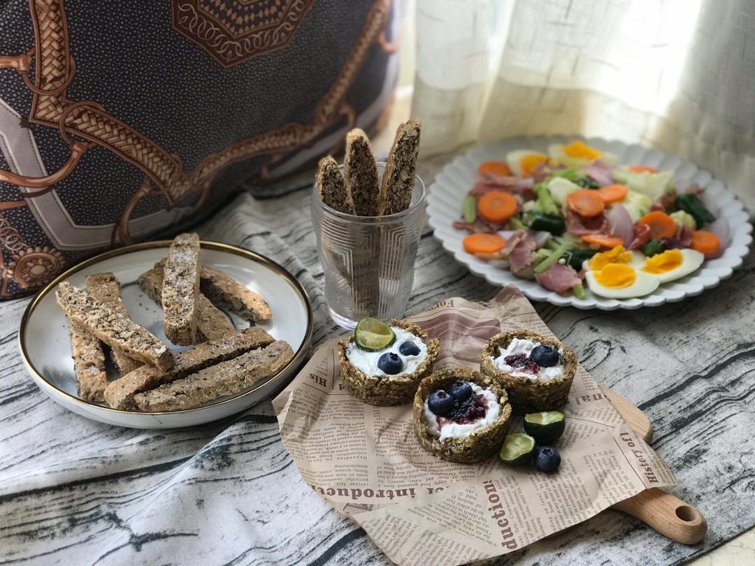 【健康零食】燕麦坚果意式脆饼