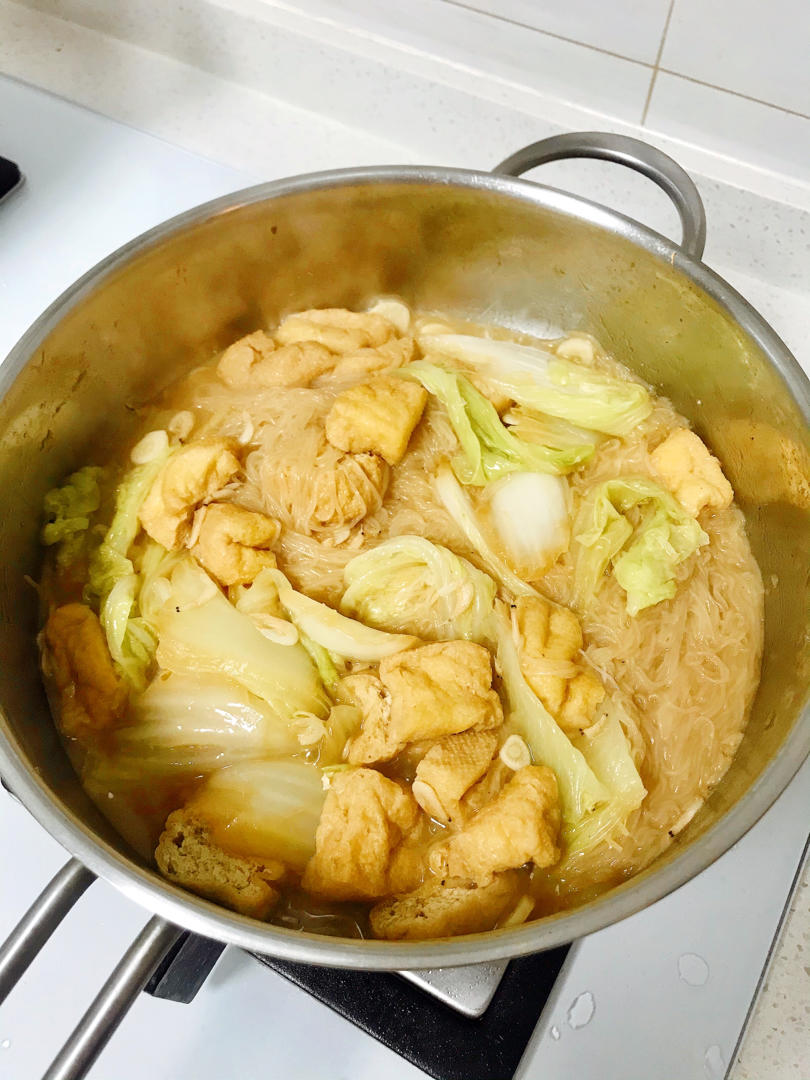 白菜粉丝炖豆泡