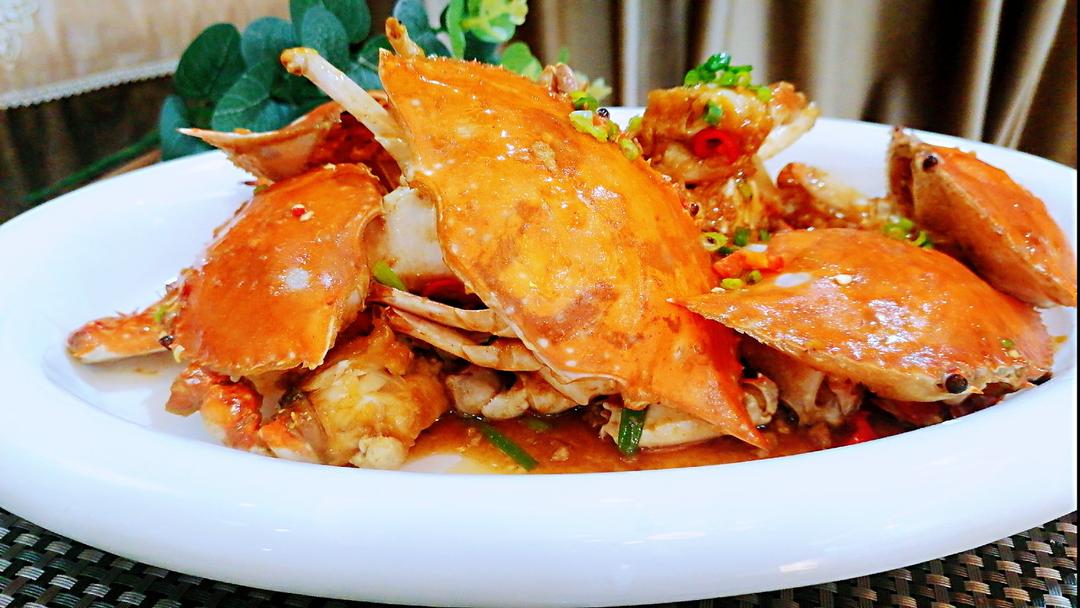悠然_悠然做的姜葱炒梭子蟹