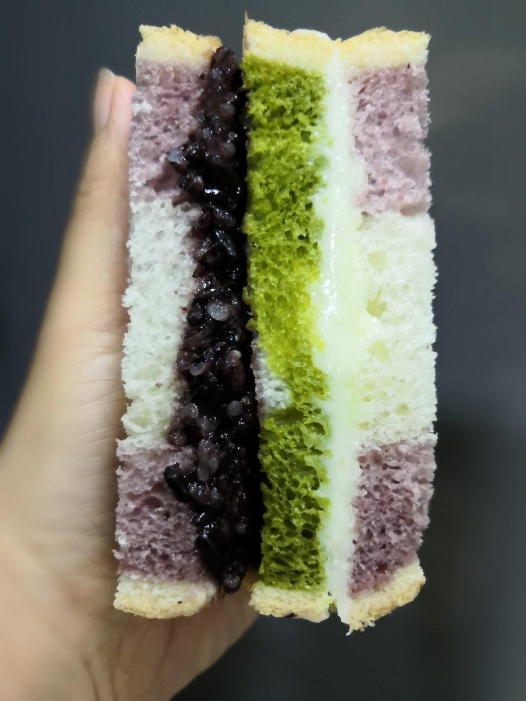 非常好吃的～紫米奶酪包（美味三明治）