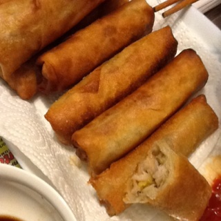 黄芽菜肉丝春卷