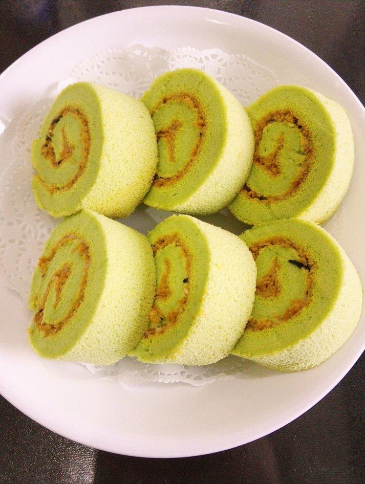 菠菜汁蛋糕卷