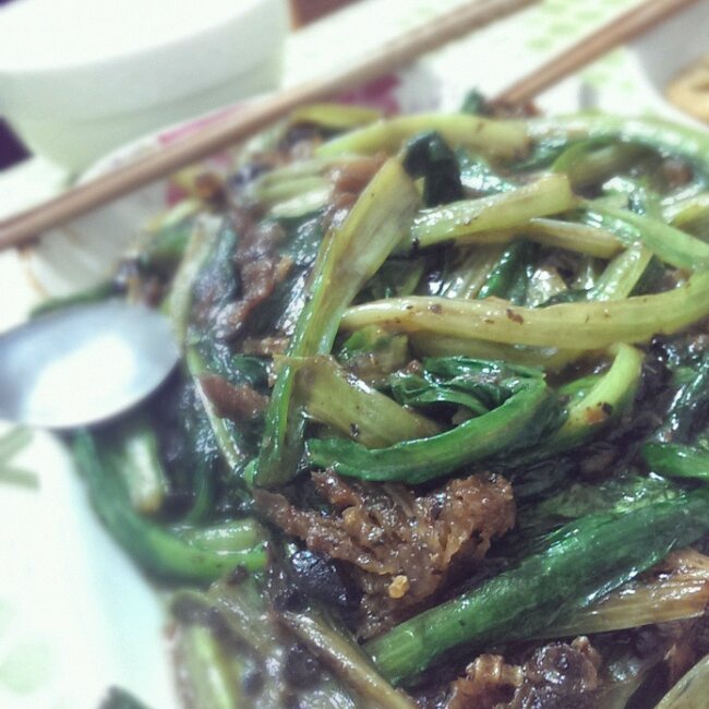 豆豉鲮鱼油麦菜