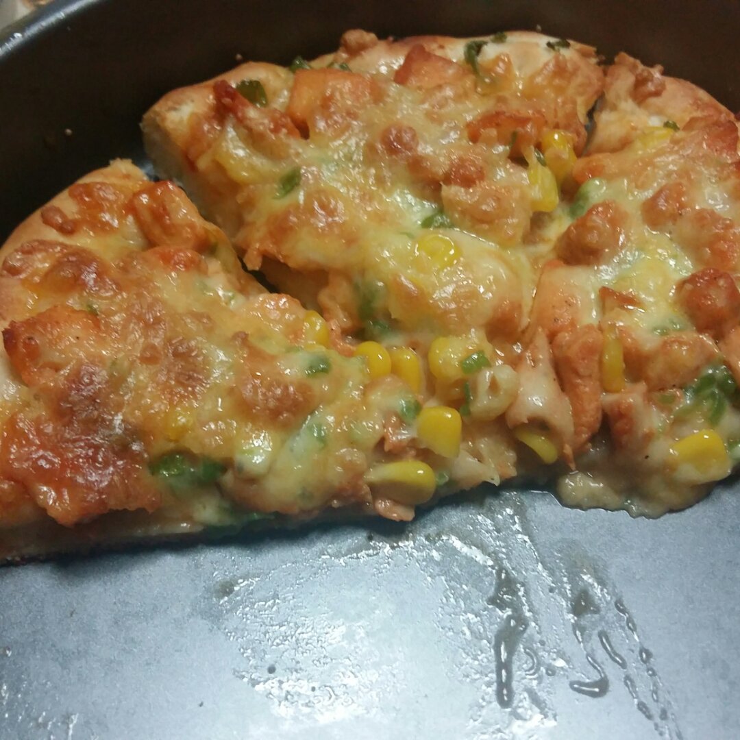 奥尔良鸡丁黄金脆底披萨