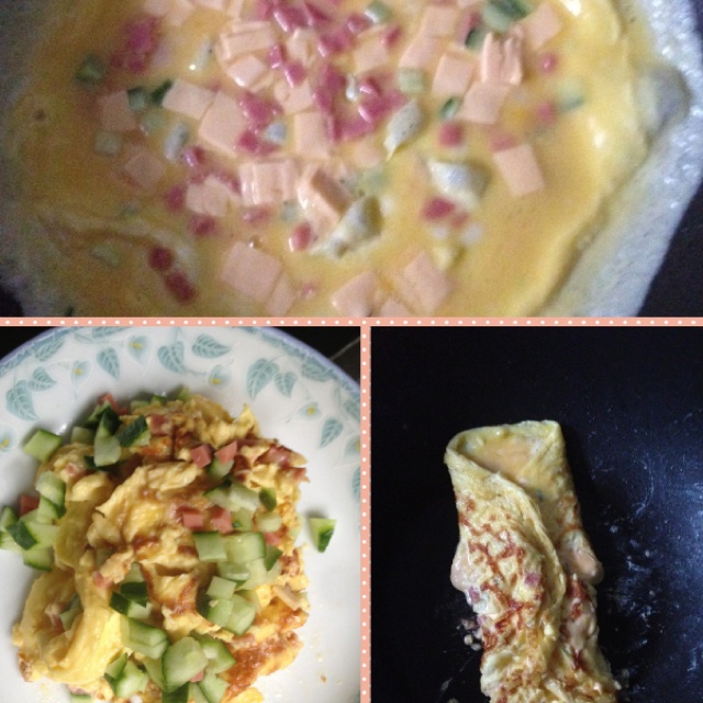 #爱自己，好好吃早餐# 十分钟搞定【芝士蔬菜鸡蛋饼】