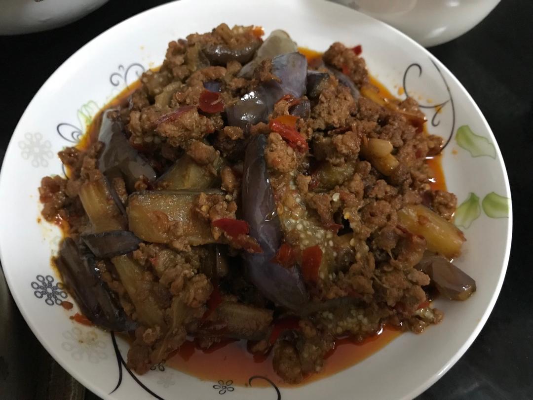 红烧肉沫茄子