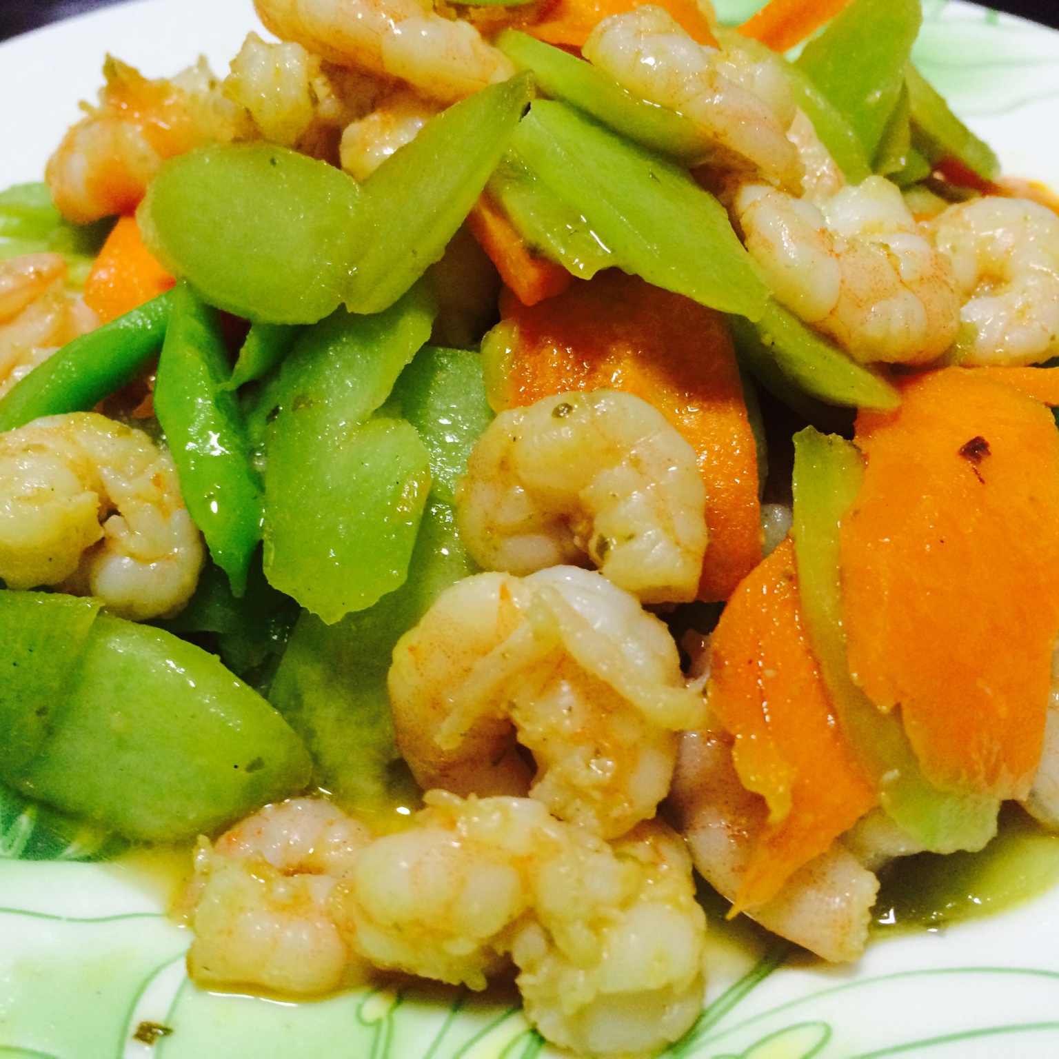 sunnyjiang做的虾仁炒芥蓝