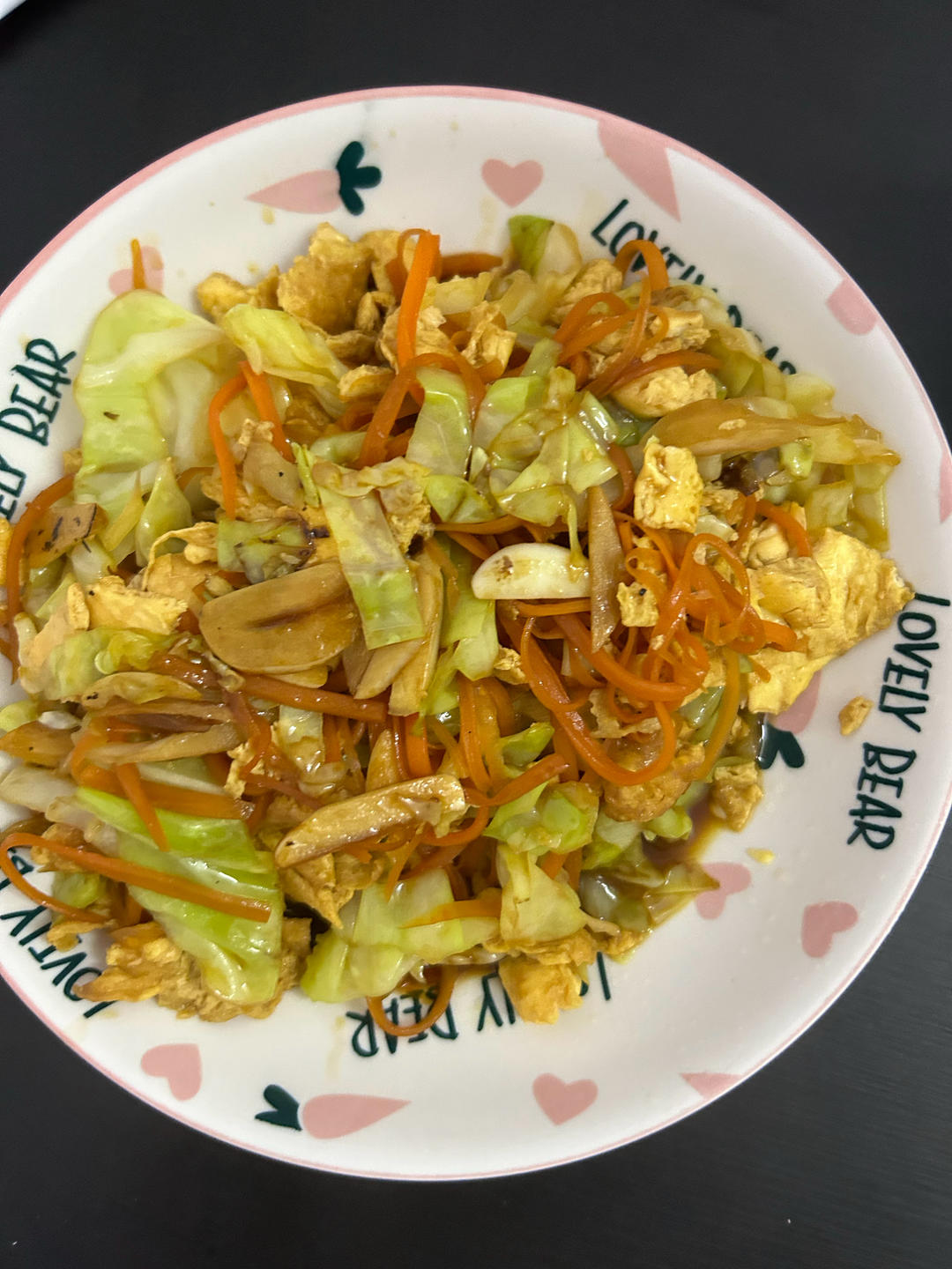 包菜炒鸡蛋