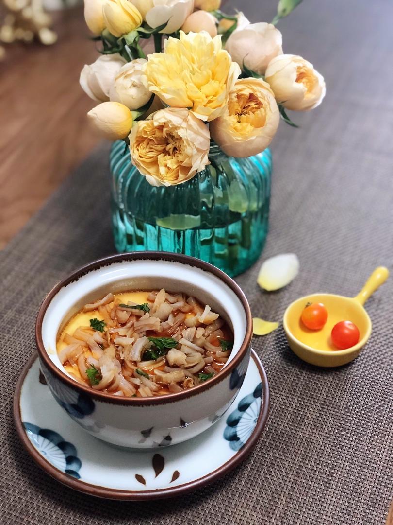 布丁般嫩滑的瑶柱蒸水蛋