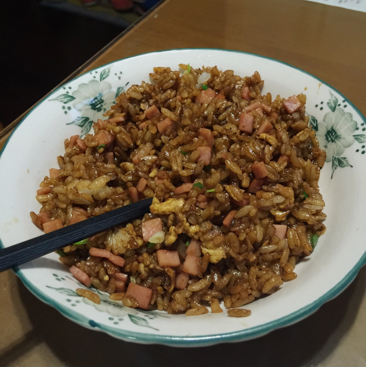 小时候的酱油炒饭