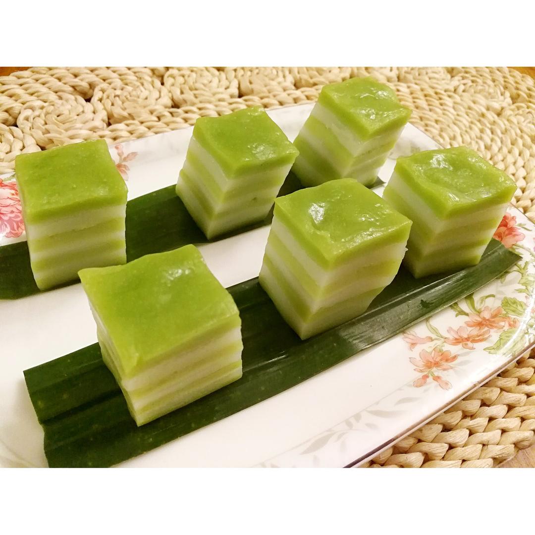 【香兰叶椰汁糕(非香兰色素)图片】靖厨娘_下厨房