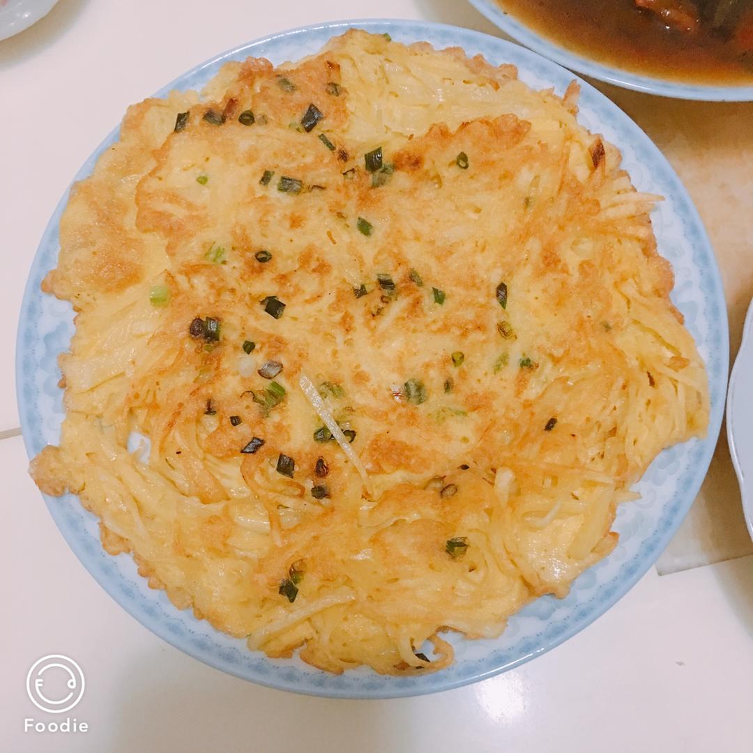 土豆丝鸡蛋饼