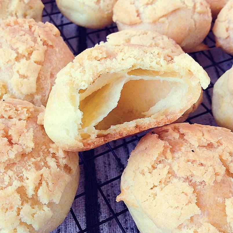 酥皮奶油泡芙--#皮黑森林#